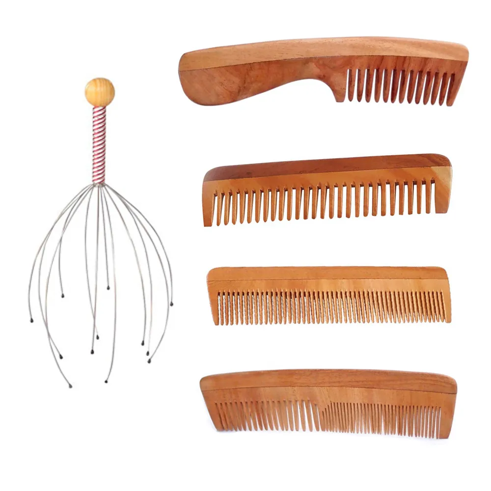 Natural Hair Care Kit - Neem Comb and Scalp Massager