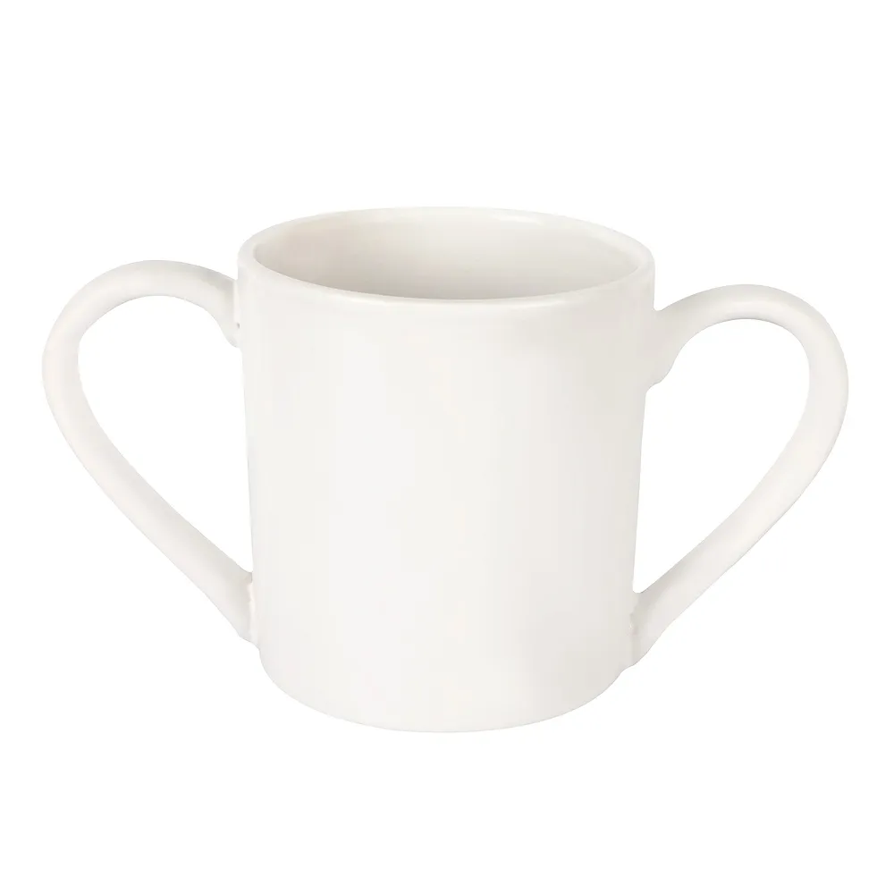 Dual Handle Ceramic Drinking Cup