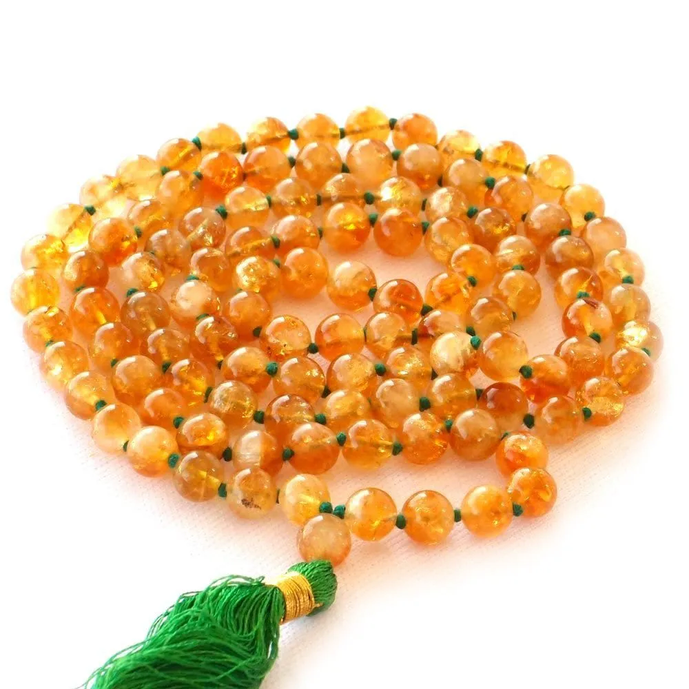 Hessonite - Mala Beads
