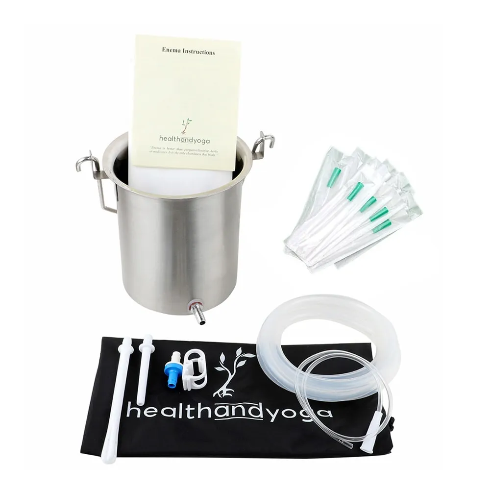 Super GutFlo Home Enema Premium Bucket Kit + 10 Catheter Tips