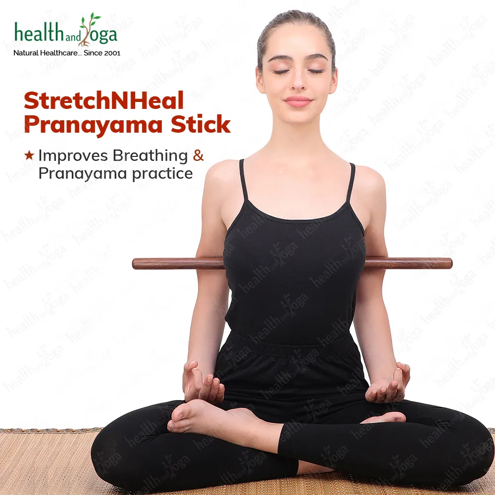 StretchNHeal Wooden Pranayama Stick