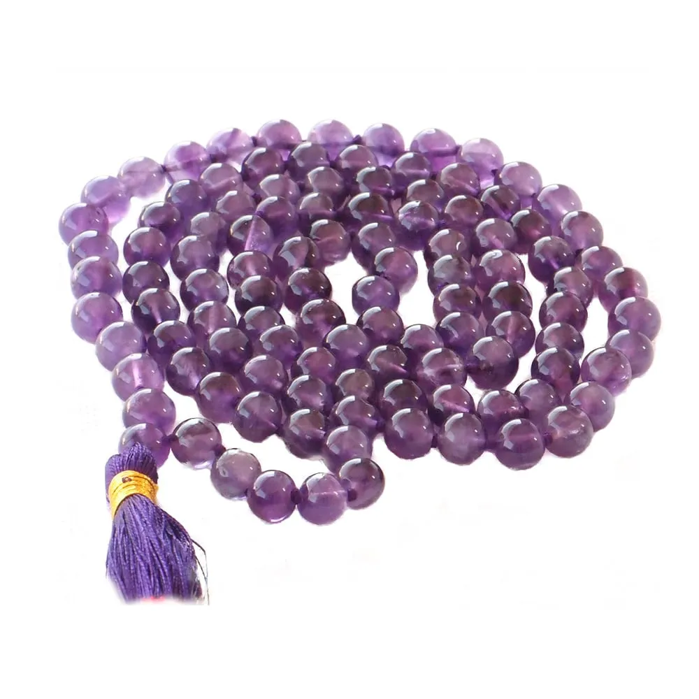 Purple Amethyst - Mala Beads