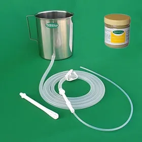 GutFloPlus Stainless Enema Kit ( With Silicone tubings) + Neem Leaf Powder